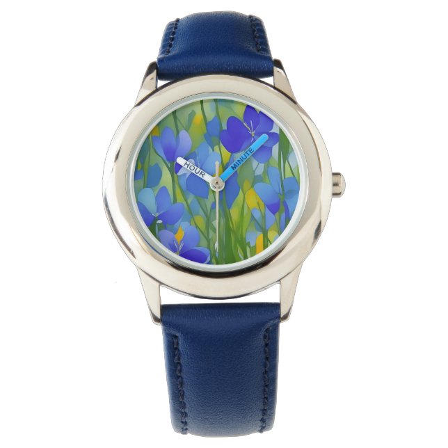 Reloj De Pulsera Impresionante Texas Bluebonnets (Anverso)