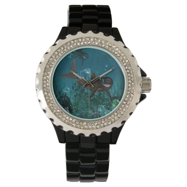 Reloj De Pulsera Impresionante tiburón de vapor (Anverso)