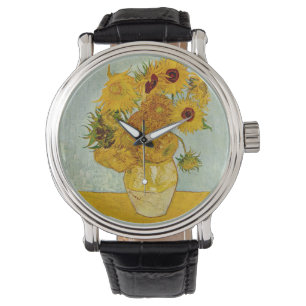 Reloj De Pulsera Impresionista de Vincent Van Gogh 12 Sunflowers
