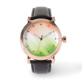 Reloj De Pulsera Indian Tricolor Flag with Hindi Sanskrit Numerals