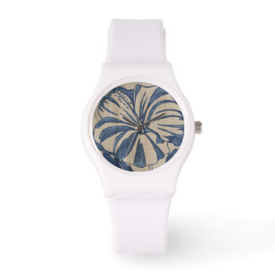 Reloj De Pulsera Indigo Hibiscus