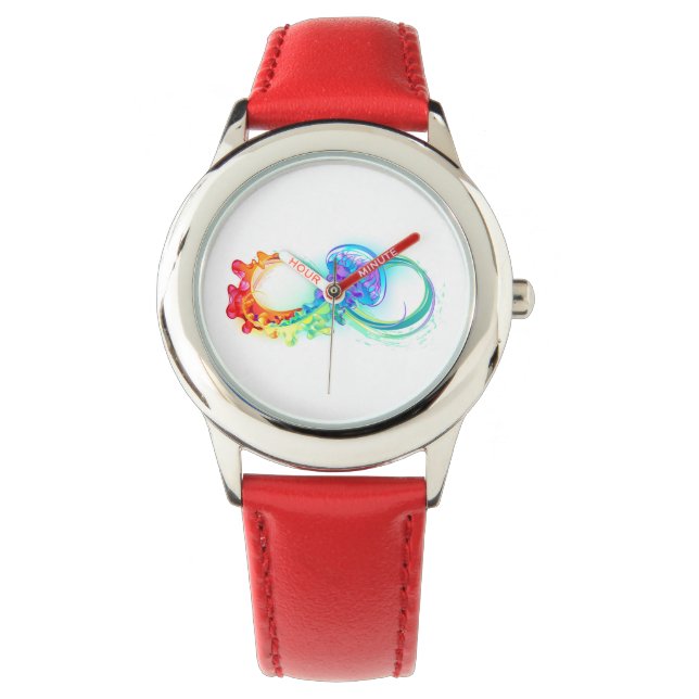 Reloj De Pulsera Infinidad con las medusas del arcoiris (Anverso)