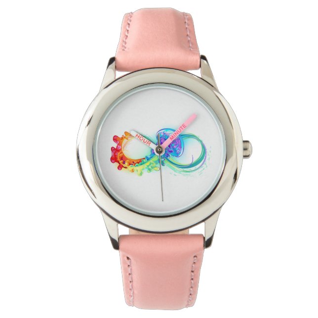 Reloj De Pulsera Infinidad con las medusas del arcoiris (Anverso)