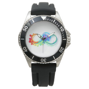 Reloj De Pulsera Infinidad con las medusas del arcoiris