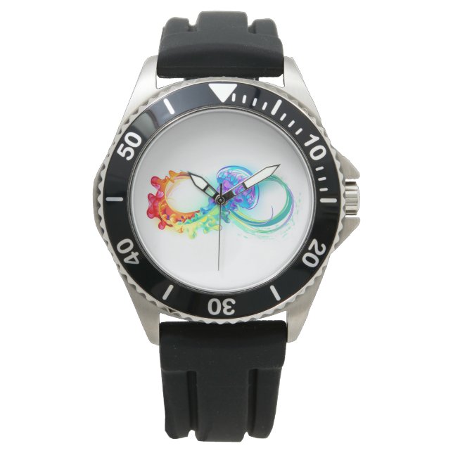 Reloj De Pulsera Infinidad con las medusas del arcoiris (Anverso)