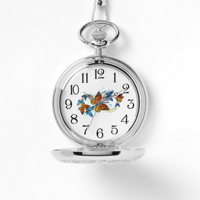 Reloj De Pulsera Infinidad de Mariposas Monarca (Anverso)