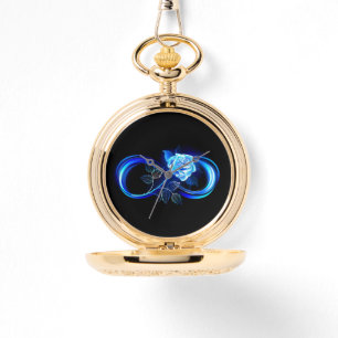 Reloj De Pulsera Infinito brillante con rosa azul