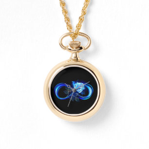Reloj De Pulsera Infinito brillante con rosa azul