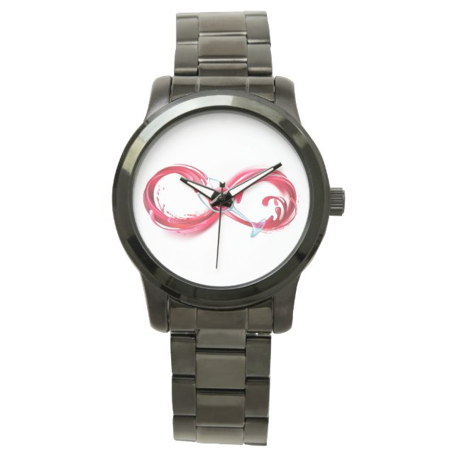 Reloj De Pulsera Infinito con vino Rojo (Anverso)