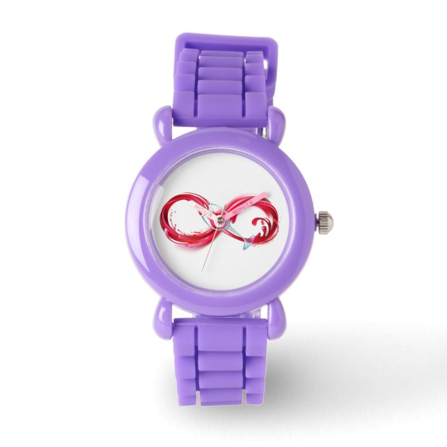 Reloj De Pulsera Infinito con vino Rojo (Anverso)