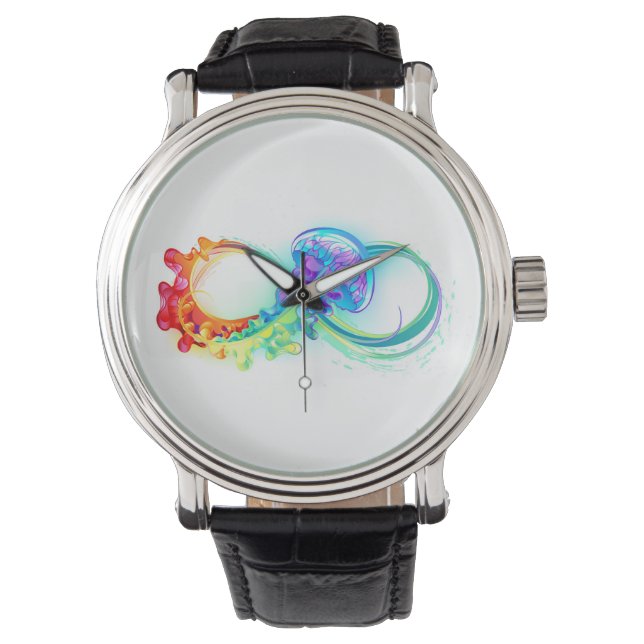 Reloj De Pulsera Infinity with Rainbow Jellyfish (Anverso)