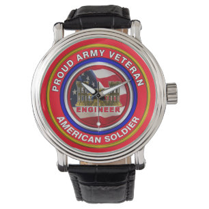 Reloj De Pulsera Ingeniero del Ejército Veterano