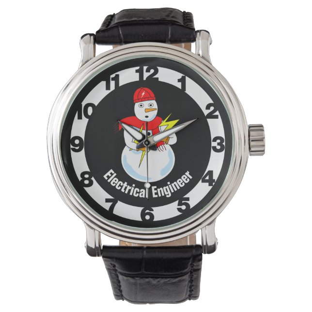 Reloj De Pulsera Ingeniero eléctrico Snowman (Anverso)