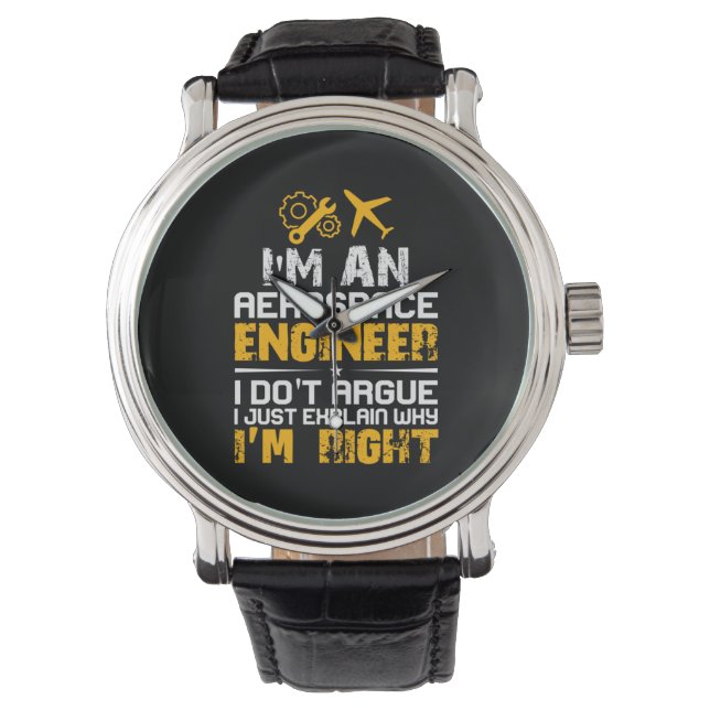Reloj De Pulsera Ingeniero Soy Ingeniero Aeroespacial (Anverso)