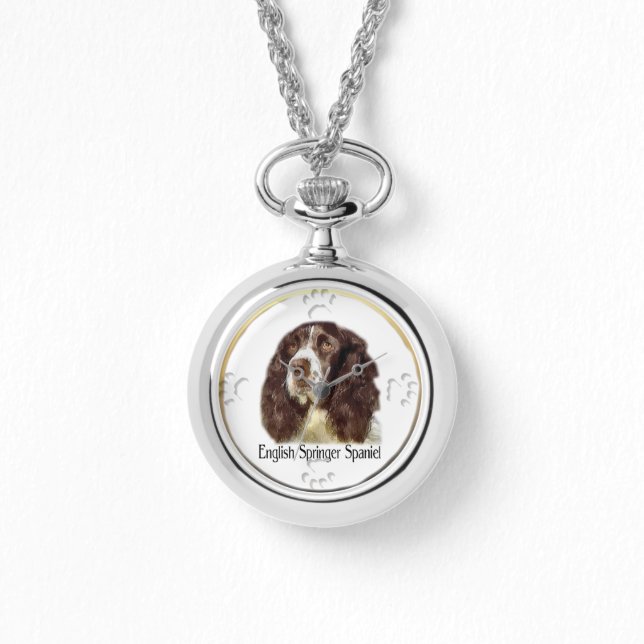 Reloj De Pulsera Inglés Springer Spaniel Art (Anverso)