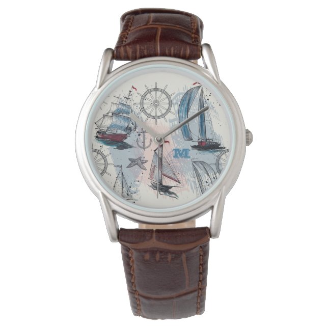 Reloj De Pulsera Inicial. Nautical. Regatta. (Anverso)