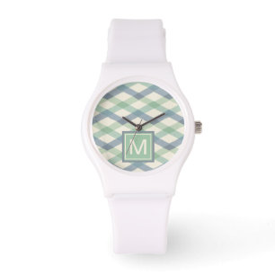 Reloj De Pulsera Inicial   Patrón geométrico de Pastel