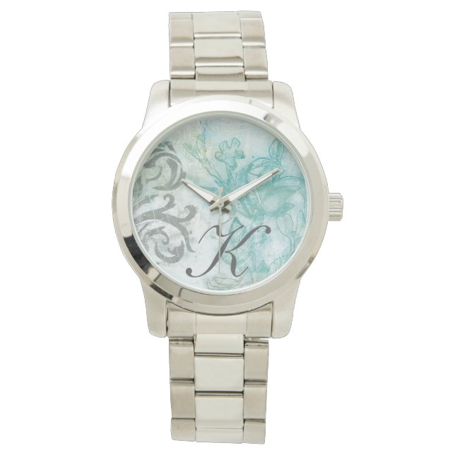 Reloj De Pulsera Inicial | Spray de flores II (Anverso)
