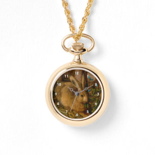 Reloj De Pulsera Inserta tu propia imagen Lil Bunny en el jardín