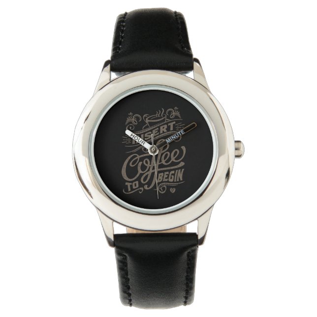Reloj De Pulsera Insertar Café Para Comenzar (Anverso)