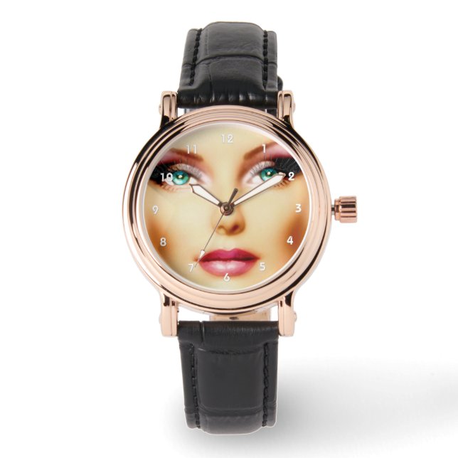 Reloj De Pulsera Insertar su propia imagen Guay DIY Square Black (Anverso)