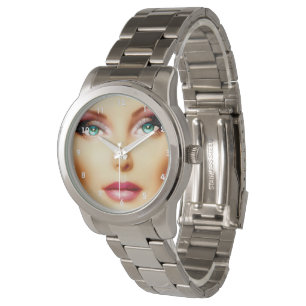 Reloj De Pulsera Inserte su propia imagen Unisex DIY Silver brazale
