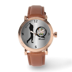 Reloj De Pulsera Insignia de clan de madera (Su Golf)
