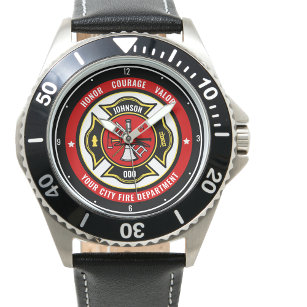 Reloj De Pulsera Insignia del Departamento de Bomberos de Rescate d