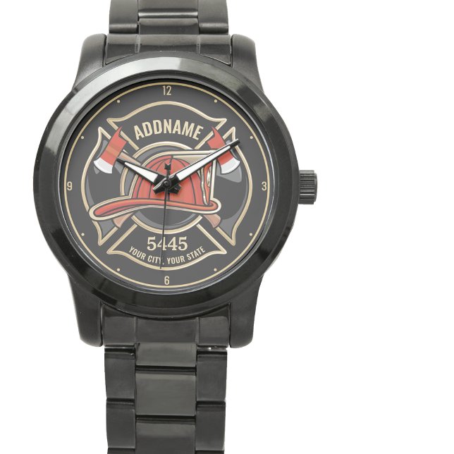 Reloj De Pulsera Insignia del Departamento de la Estación de Bomber (Subido por el creador)