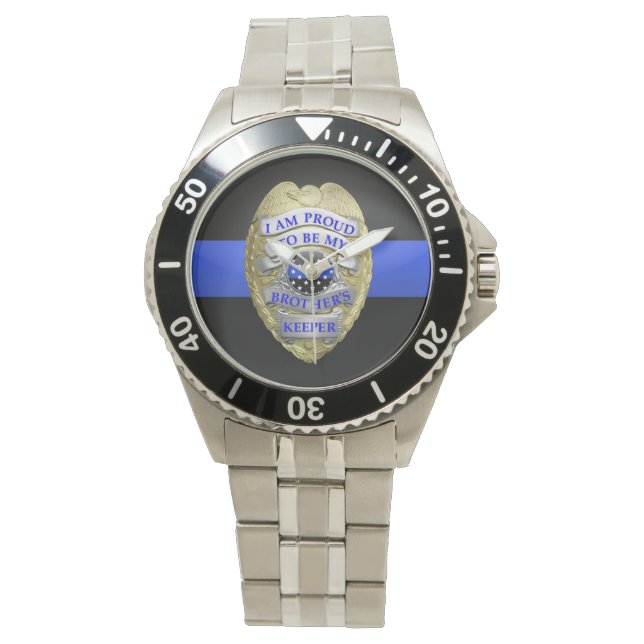 Reloj De Pulsera Insignia delgada de la línea azul (Anverso)