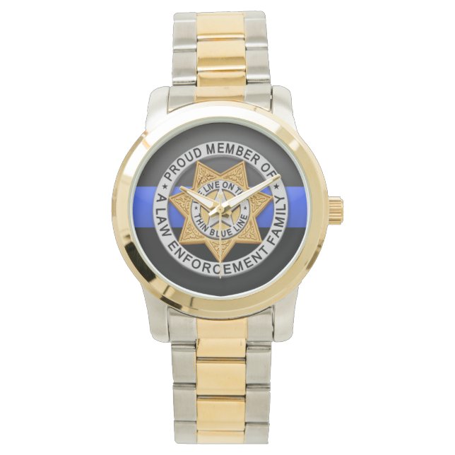 Reloj De Pulsera Insignia delgada de la línea azul (Anverso)