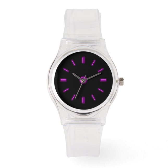 Reloj De Pulsera Inspección de diseño rosa (Anverso)