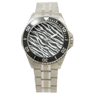Reloj De Pulsera Inspección de impresión de cebra