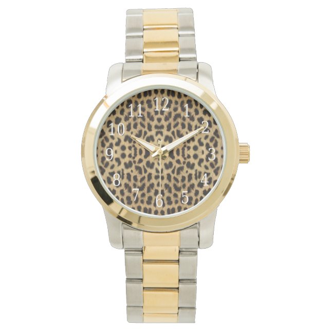 Reloj De Pulsera Inspección de impresión de leopardo (Anverso)
