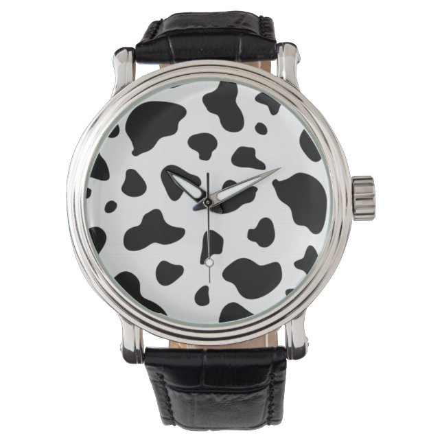 Reloj De Pulsera Inspección de impresión de patrón de vaca (Anverso)