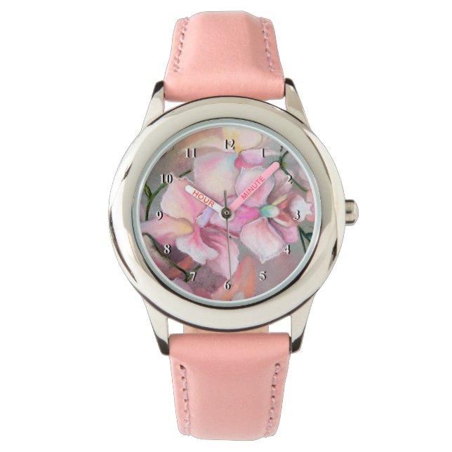 Reloj De Pulsera Inspección Orquídea Rosa (Anverso)