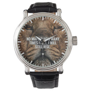 Reloj De Pulsera Inspiración de león - Caída y ascenso - Motivación