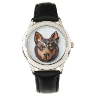 Reloj De Pulsera Inspiración en 3D del perro Kelpie australiano