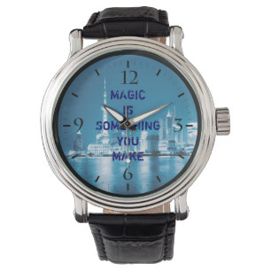 Reloj De Pulsera Inspiración esperanza cita el Funda de fondo de la
