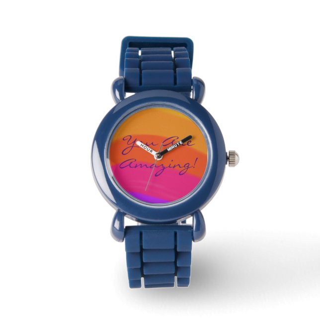 Reloj De Pulsera Inspirador y positivo color arcoiris (Anverso)