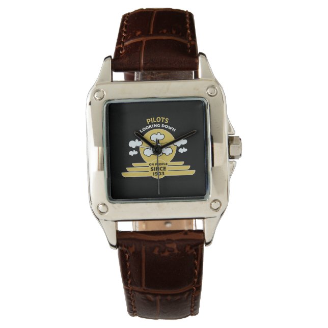 Reloj De Pulsera Instructor de vuelo | Escuela de vuelo | Graduado  (Anverso)