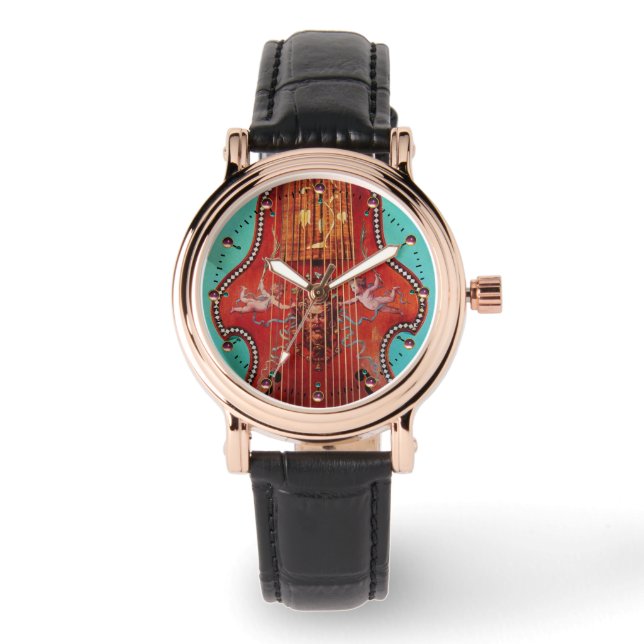 Reloj De Pulsera INSTRUMENTOS MUSICALES ANTIGUOS, LYRA DA GAMBA Mus (Anverso)