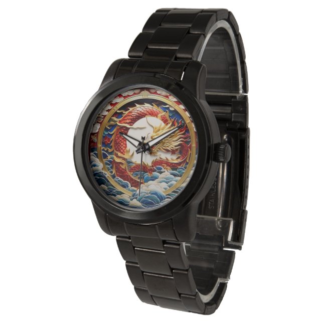 Reloj De Pulsera Inteligencia artificial del dragón que respira fue (Angular)