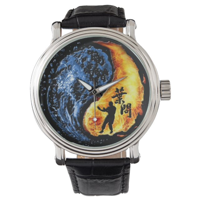 Reloj De Pulsera Ip Man Wing Chun en Ying Yang (Anverso)