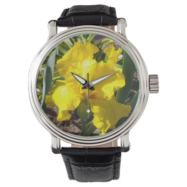 Reloj De Pulsera Iris amarillo brillante, (Anverso)