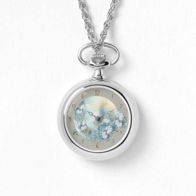 Reloj De Pulsera Iris Floral Moon Necklard Watch (Anverso)
