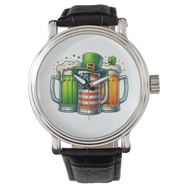 Reloj De Pulsera Irish Beer Ireland St Patricks Day Drinking Party (Anverso)