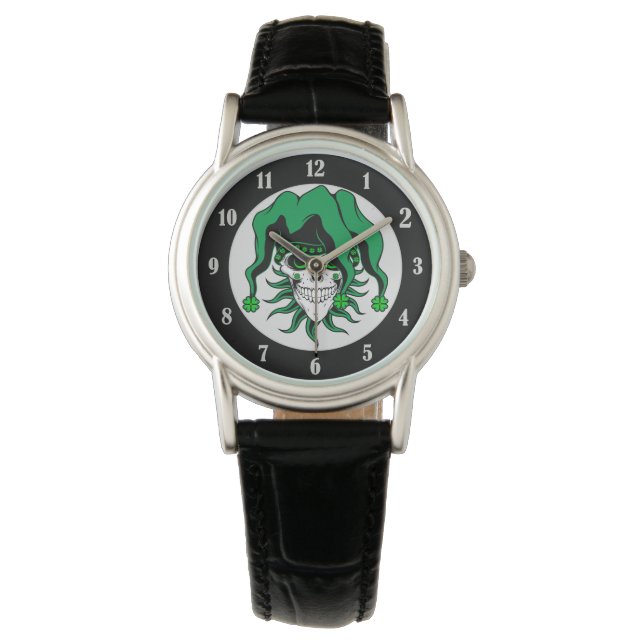 Reloj De Pulsera Irish Jester Skull (Anverso)