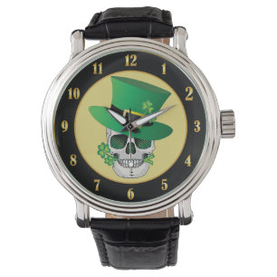 Reloj De Pulsera Irlandés Leprechaun Skull