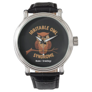 Reloj De Pulsera Irritable Síndrome de Lechuza Graciosa Personaliza